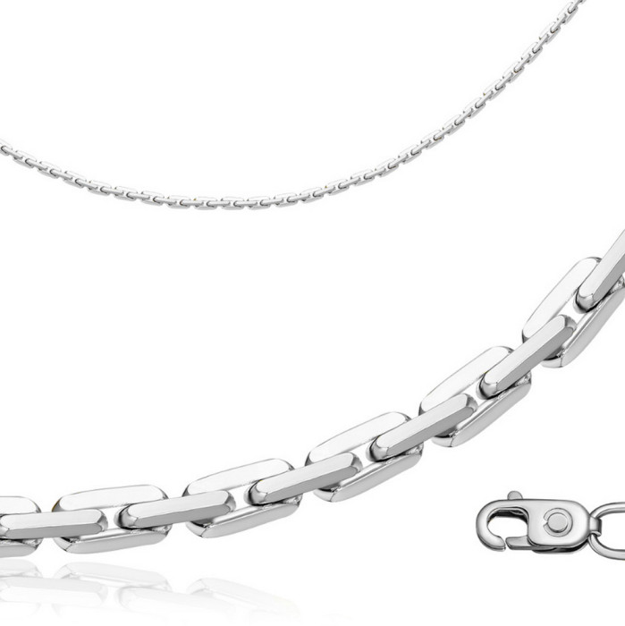 Цепь из белого золота, плетение "Якорное" (052123)