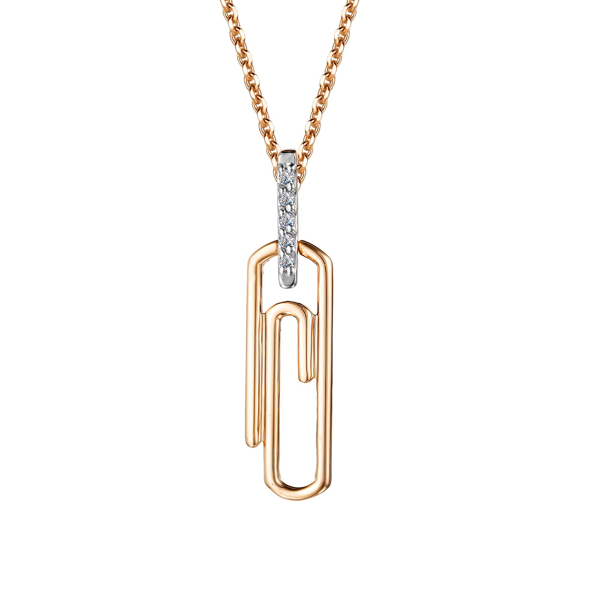 Колье из красного золота с бриллиантами 