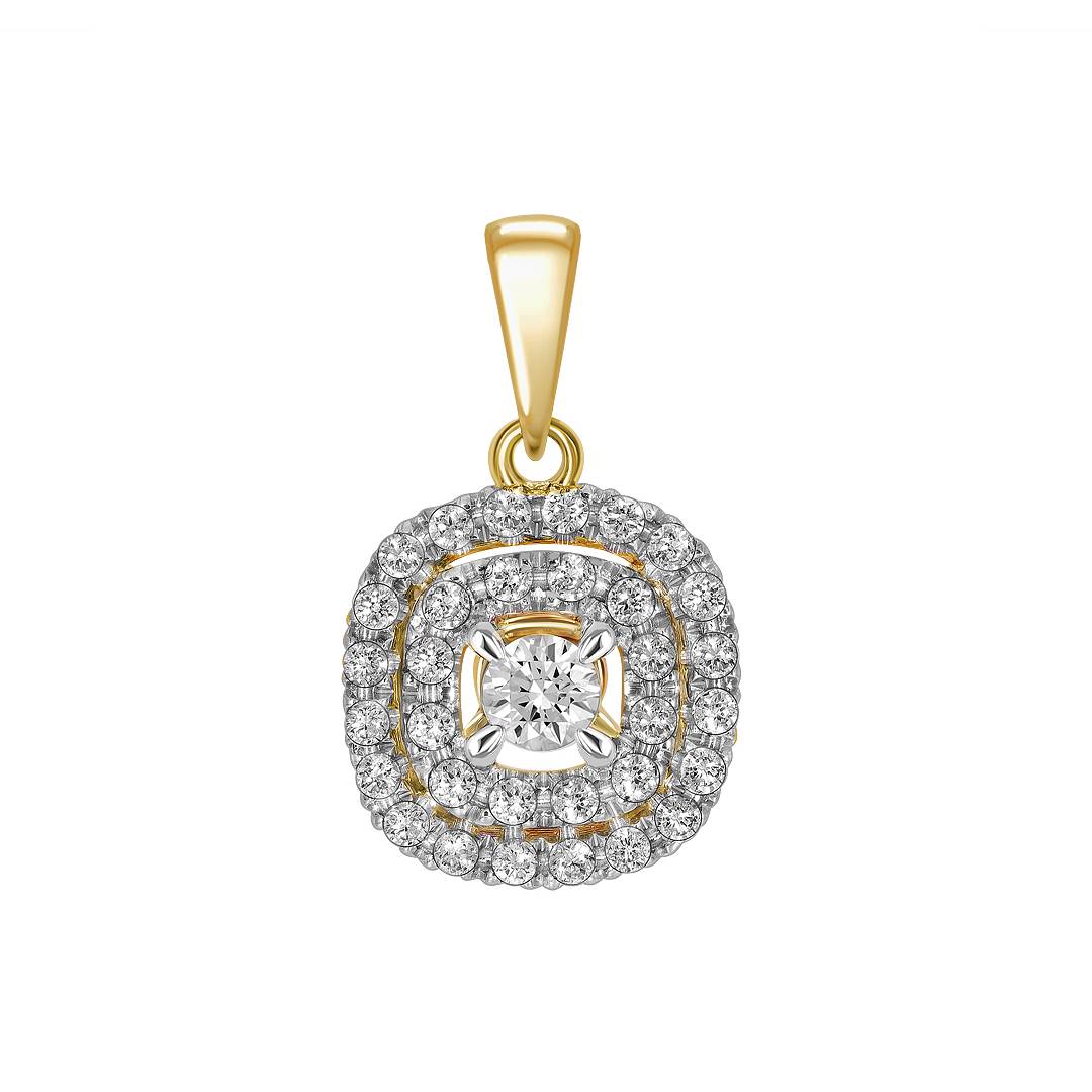 Кулон из жёлтого золота с бриллиантами (062529)