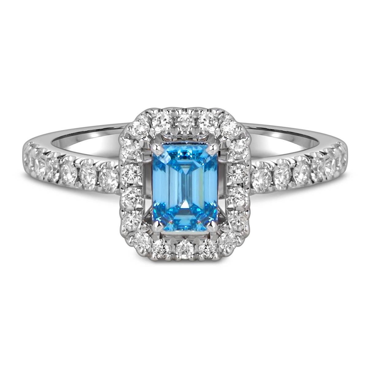 Помолвочное кольцо из белого золота с бриллиантами (060205)