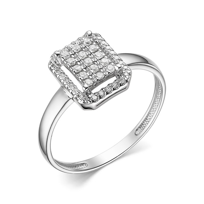 Кольцо из белого золота с бриллиантами (055771)