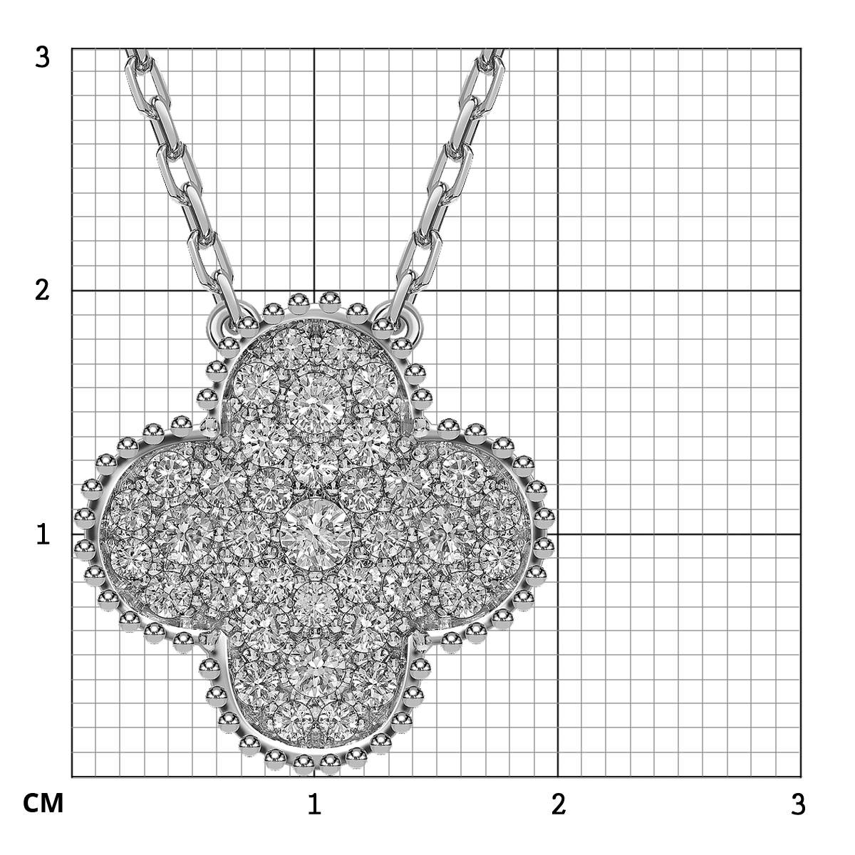 Колье из белого золота с бриллиантами (052043)