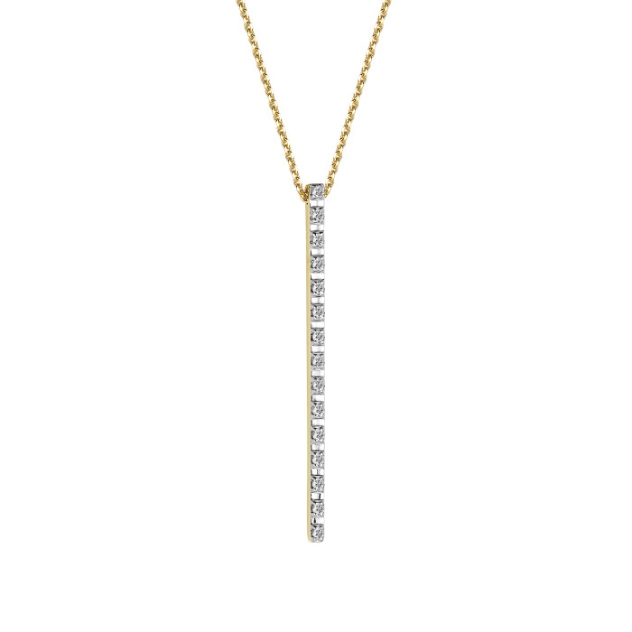 Колье из жёлтого золота с бриллиантами (047122)