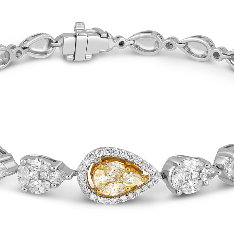 Браслет из белого золота с бриллиантами (049904)