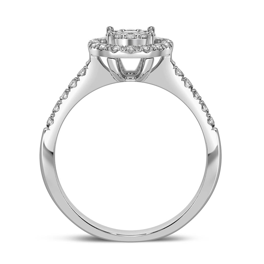 Кольцо из белого золота с бриллиантами (039588)