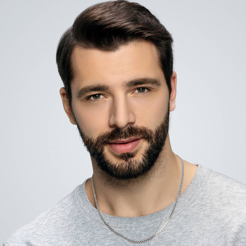 Цепь ручной работы из белого золота, плетение Бисмарк (047186)