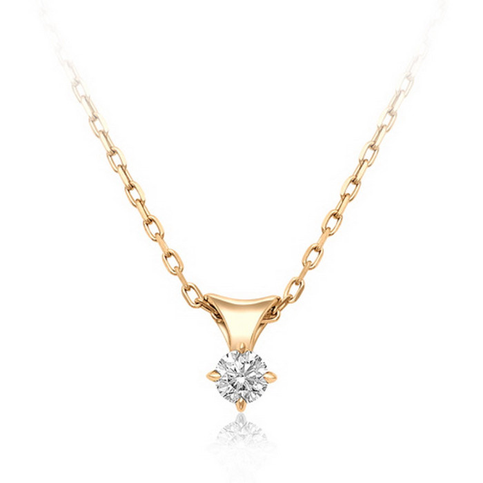 Колье из комбинированного золота с бриллиантом (031236)