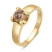 Помолвочное кольцо из жёлтого золота с коньячным бриллиантом (053454)