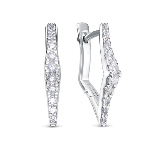 Серьги из платины с бриллиантами (058396)