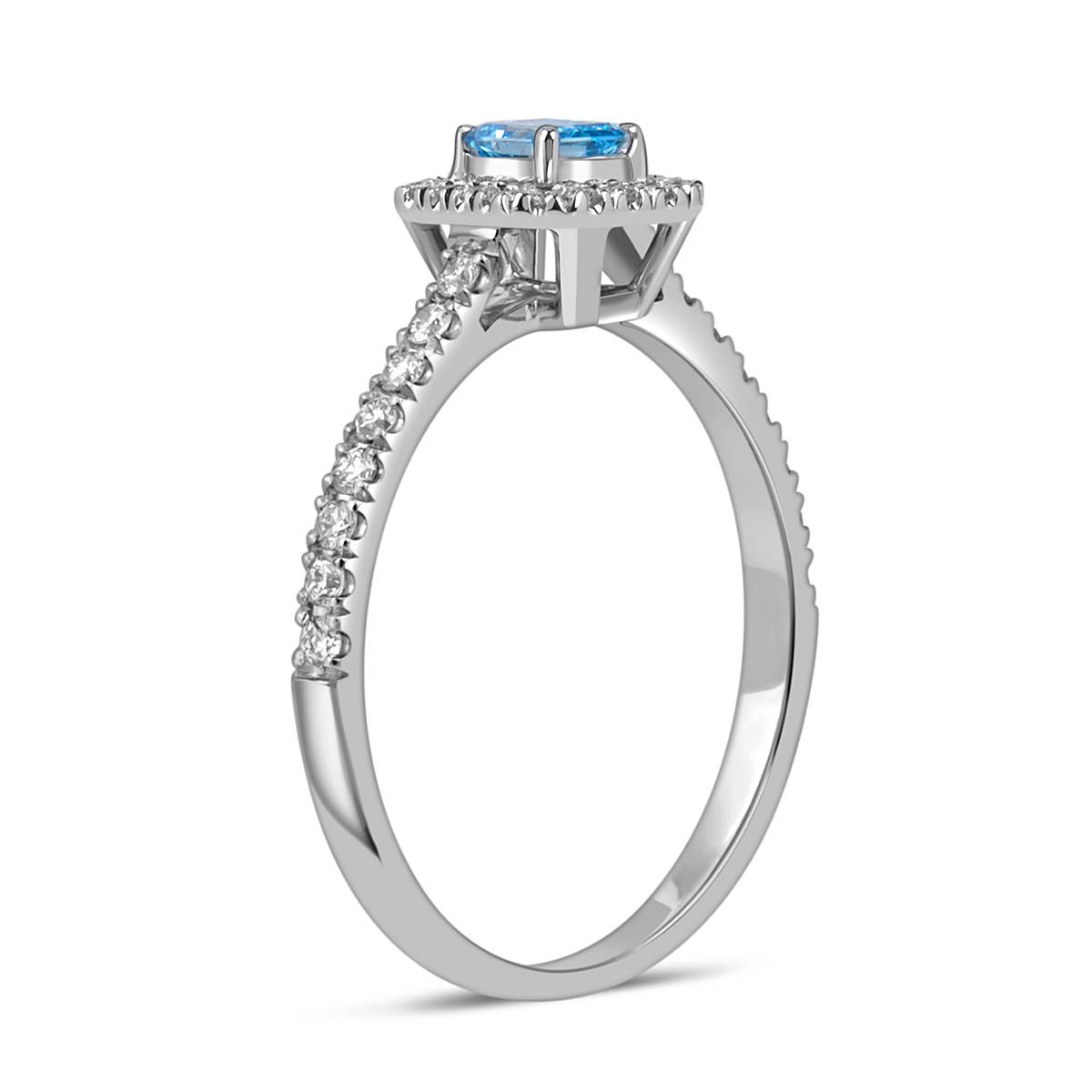 Помолвочное кольцо из белого золота с бриллиантами (060199)