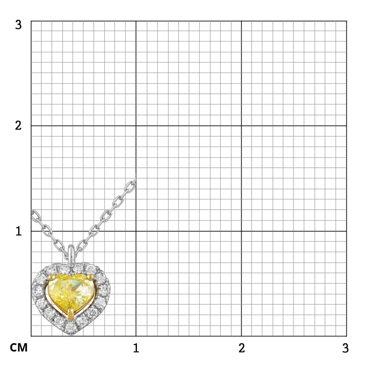 Колье из белого золота с бриллиантами Сердце (052095)