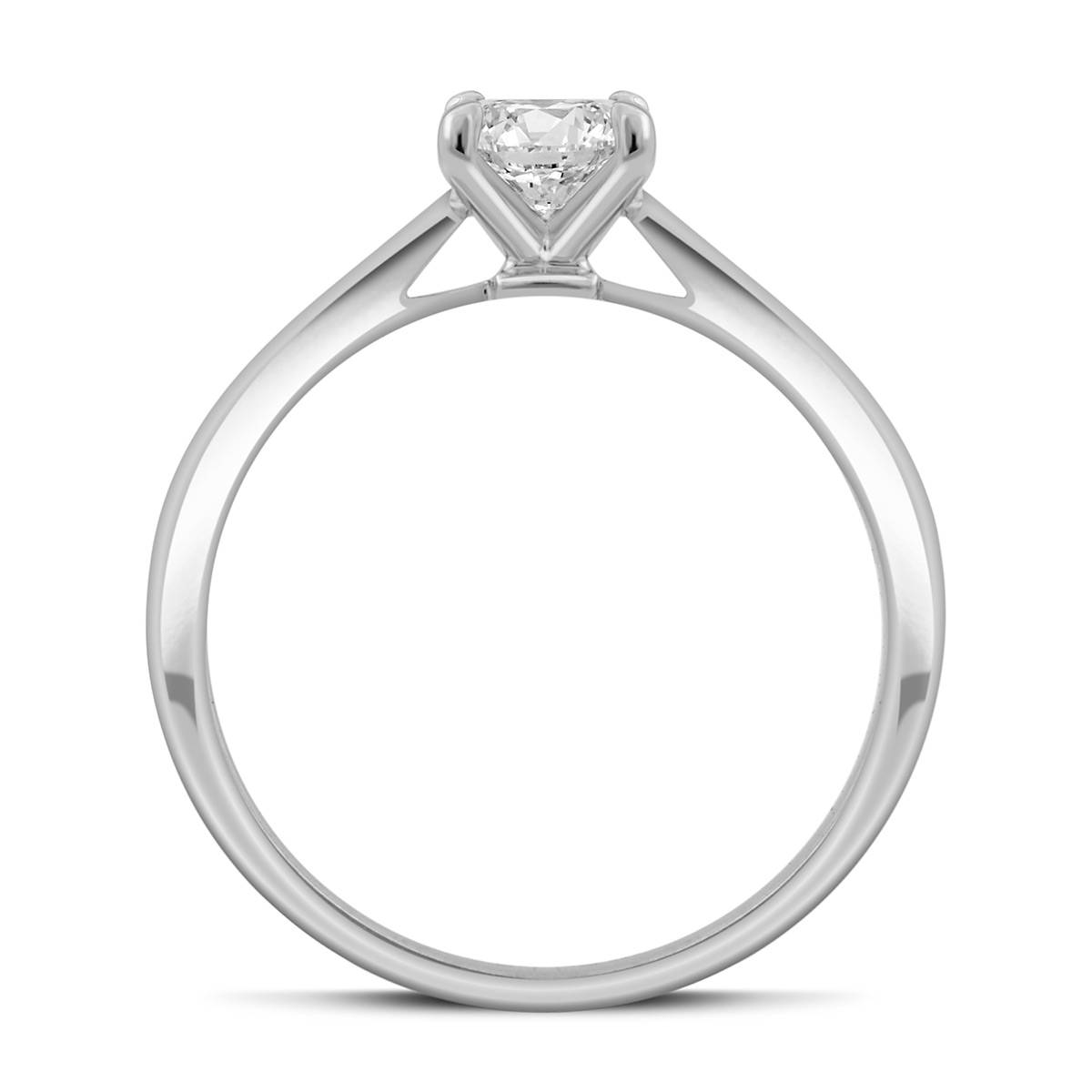 Помолвочное  кольцо из платины с бриллиантом (050593)