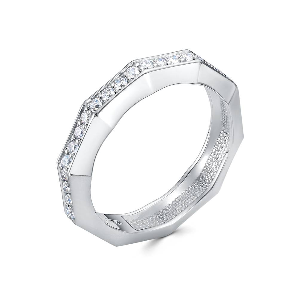 Кольцо из белого золота с бриллиантами (053112)