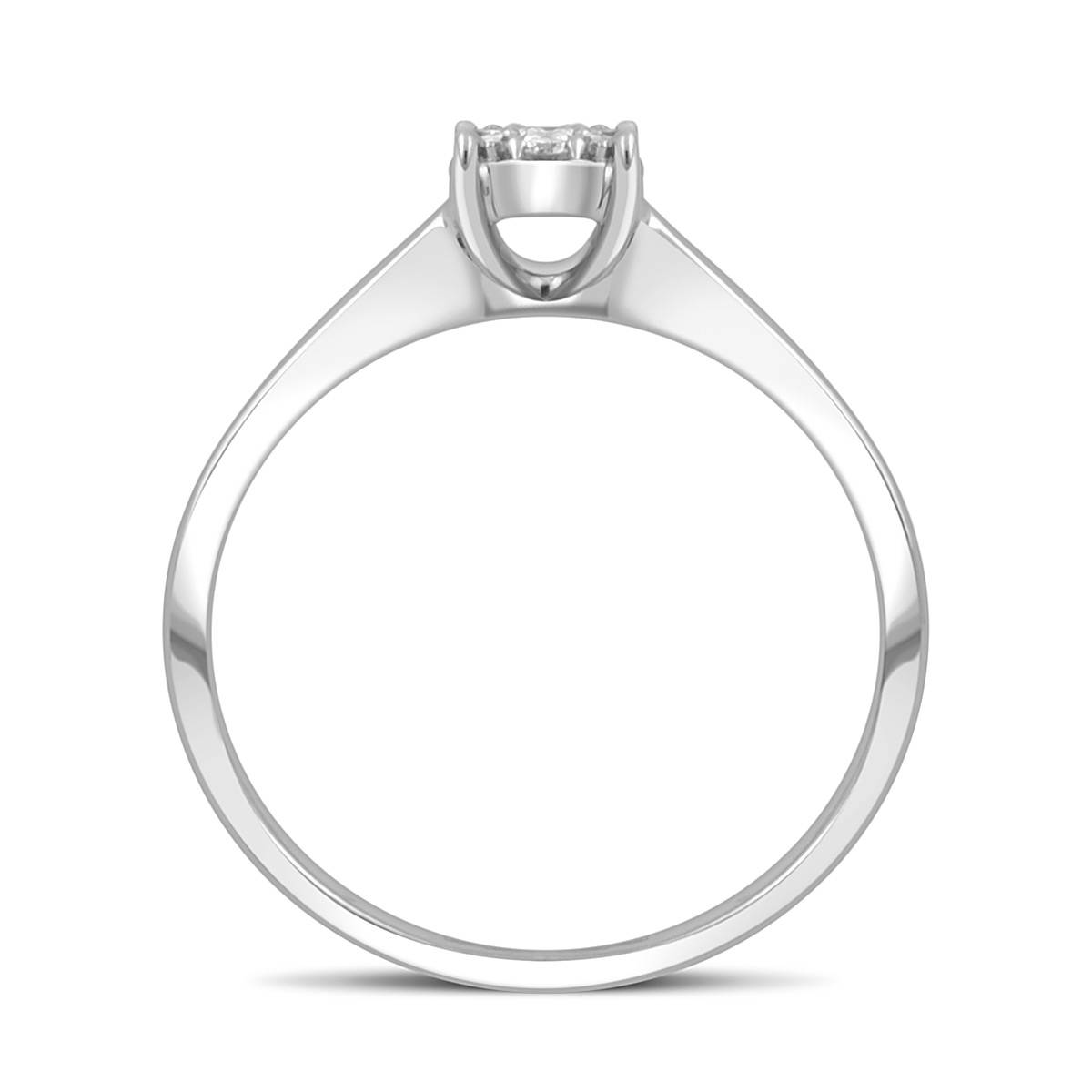 Кольцо из белого золота с бриллиантами (043942)