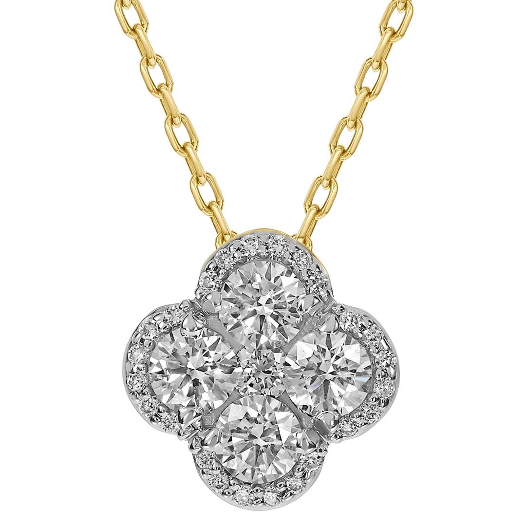 Колье из жёлтого золота с бриллиантами (062942)