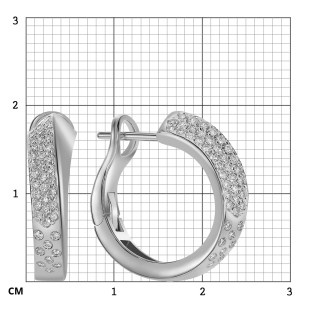 Серьги из белого золота с бриллиантами (061056)