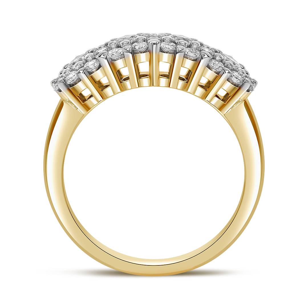 Кольцо из жёлтого золота с бриллиантами (051969)