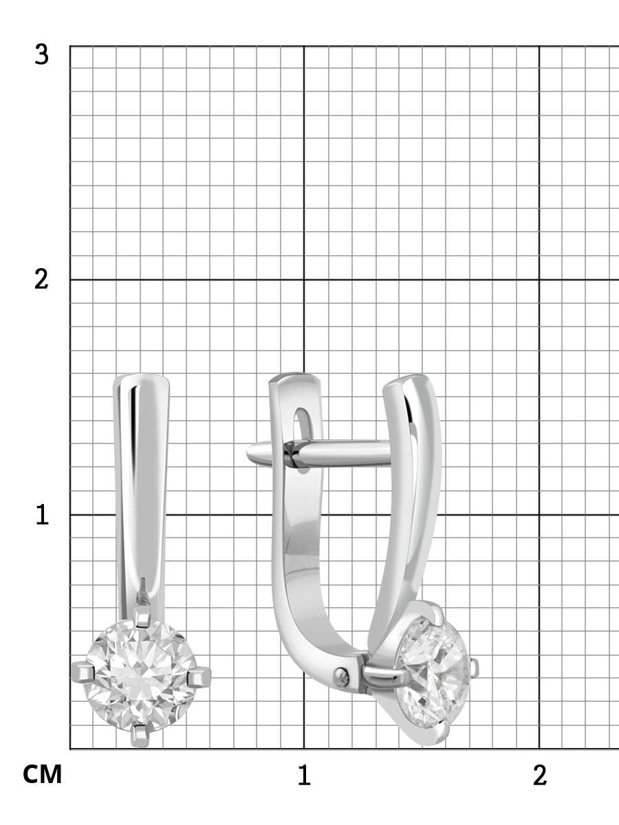 Серьги из платины с бриллиантами (044908)