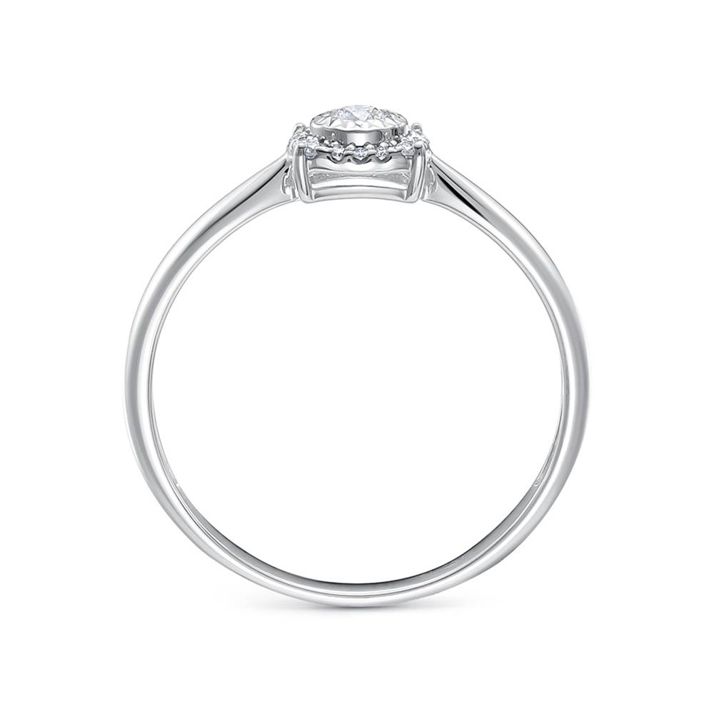 Кольцо из белого золота с бриллиантами (062507)