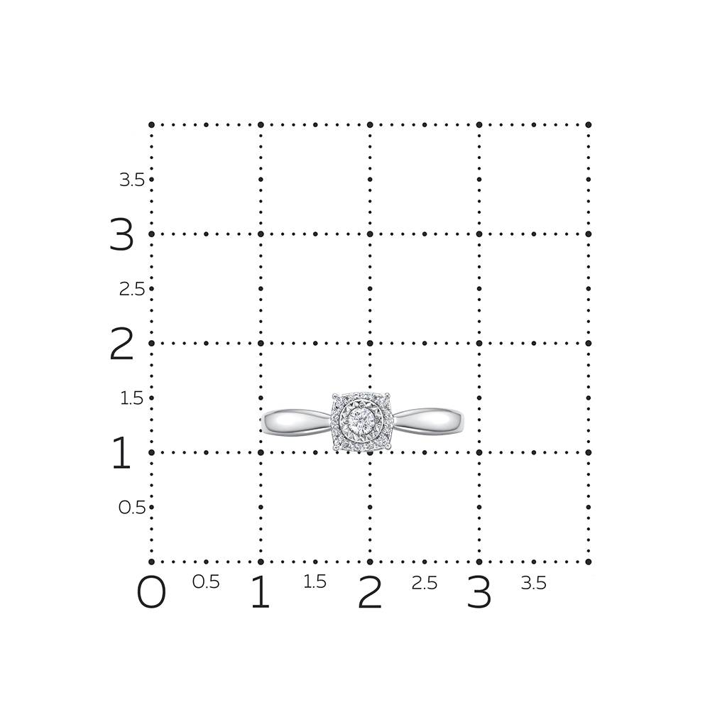 Кольцо из белого золота с бриллиантами (062507)