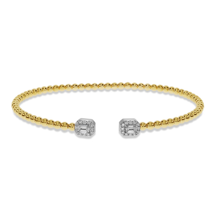 Браслет из комбинированного золота с бриллиантами (059900)