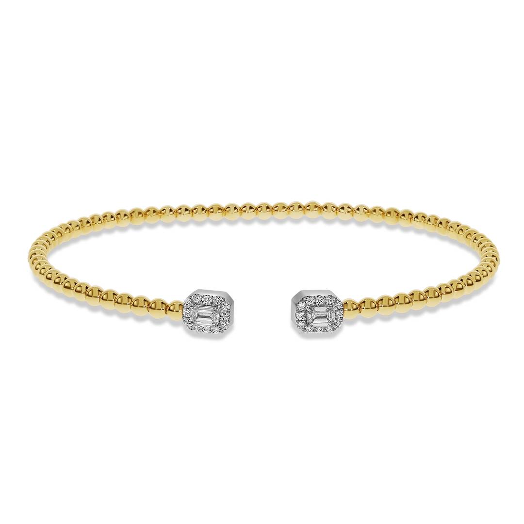 Браслет из комбинированного золота с бриллиантами (059900)