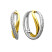 Серьги конго из комбинированного золота с с бриллиантами (025373)