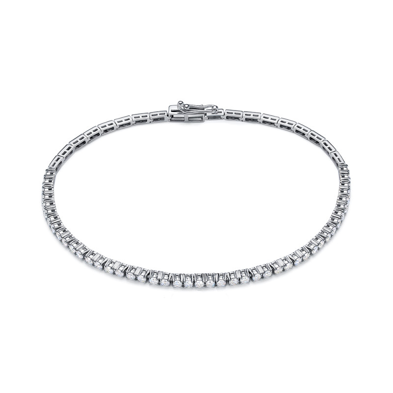 Браслет из белого золота с бриллиантами (061081)