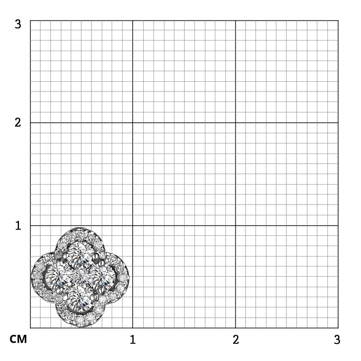 Кулон из красного золота с бриллиантами (059067)