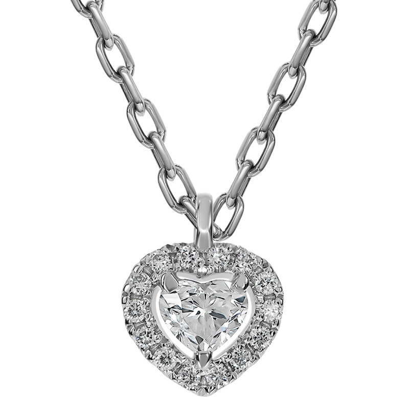 Колье из белого золота с бриллиантами 