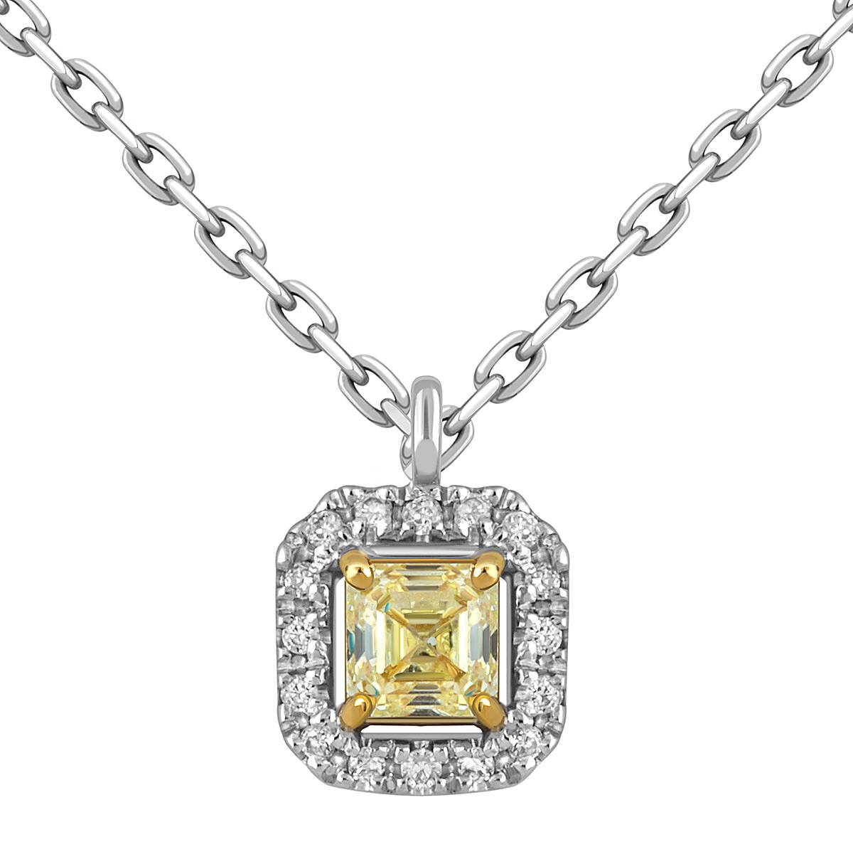 Колье из белого золота с бриллиантами (053340)