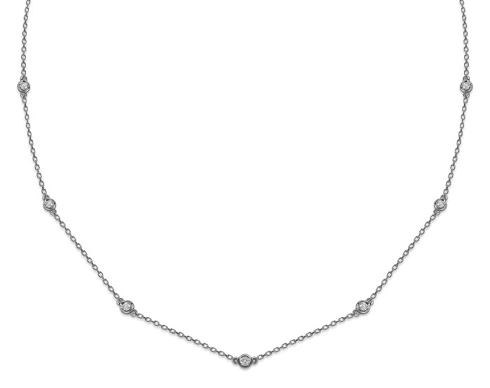 Колье из белого золота с бриллиантами (059150)