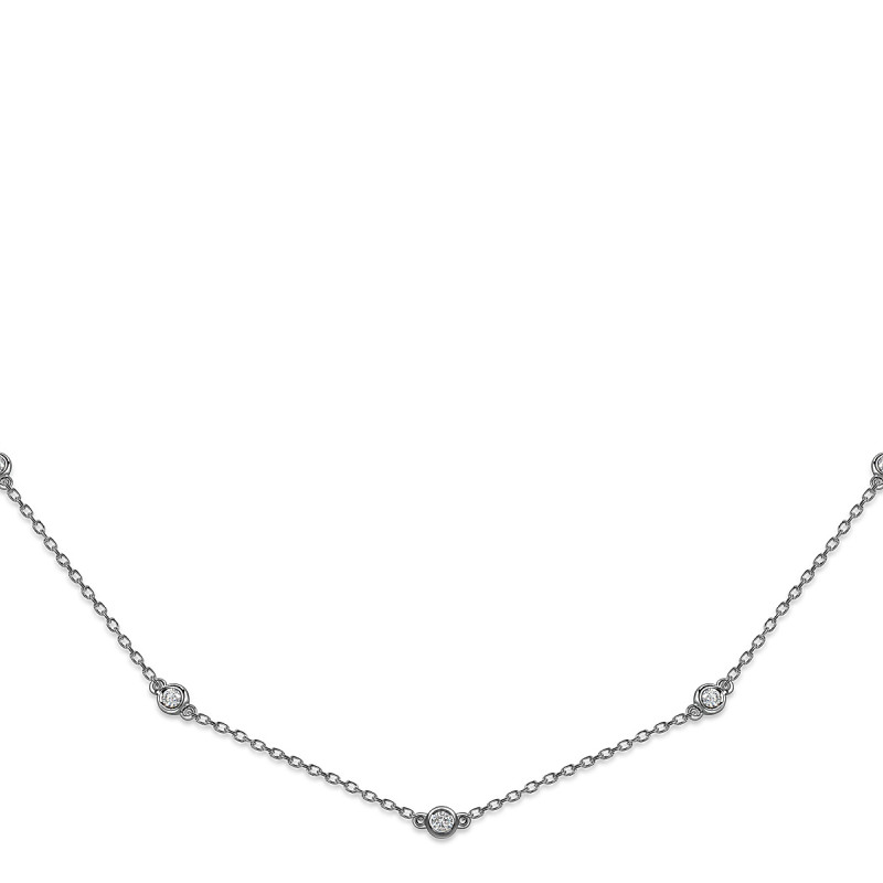 Колье из белого золота с бриллиантами (059150)