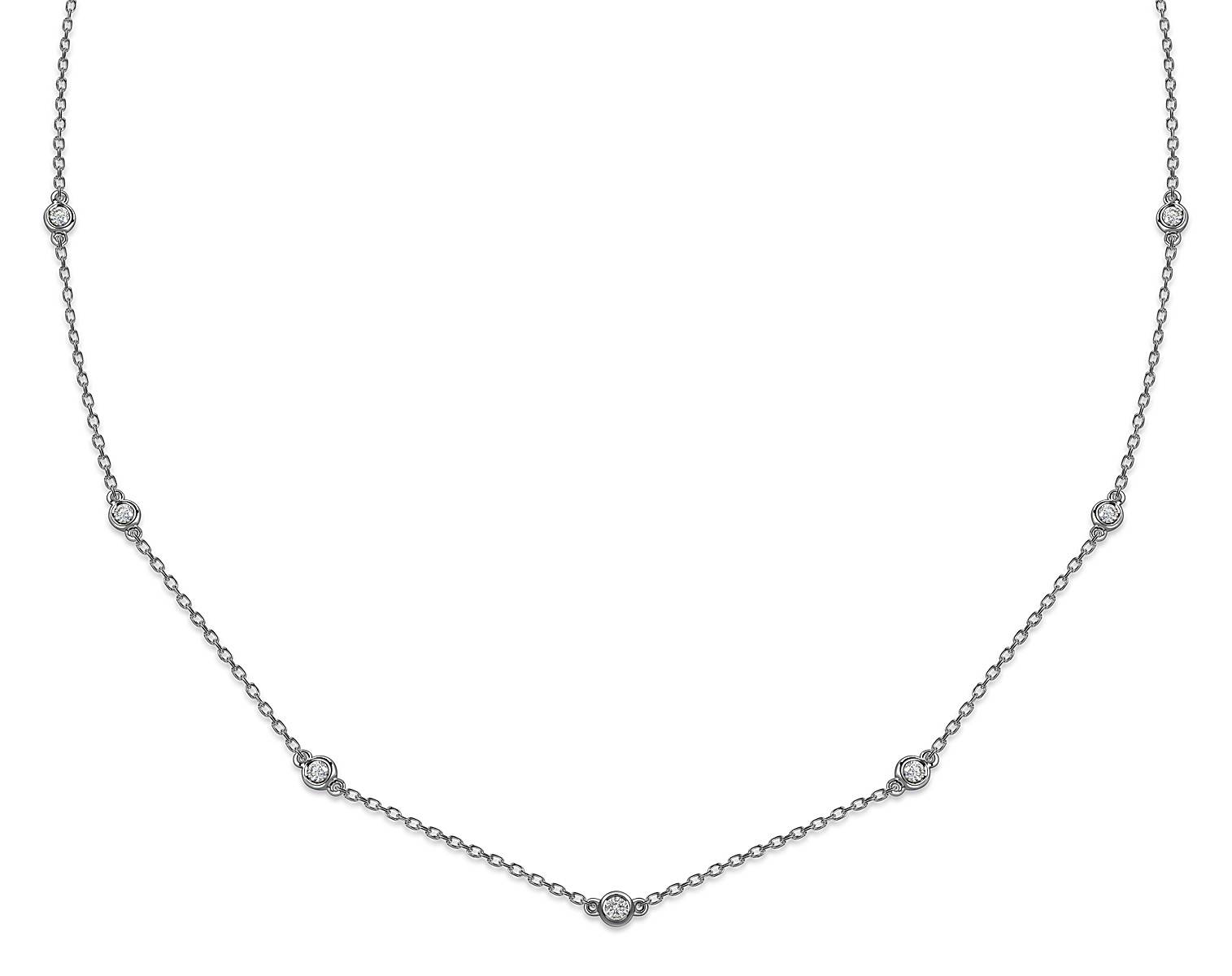 Колье из белого золота с бриллиантами (059150)