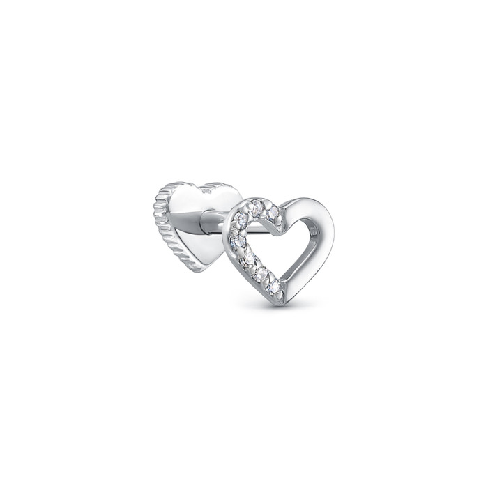 Пирсинг из белого золота с бриллиантами (064061)