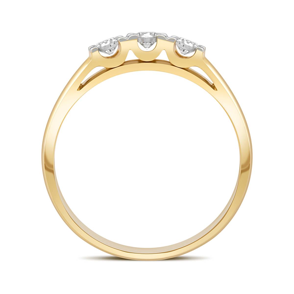 Кольцо из жёлтого золота с бриллиантами (025733)