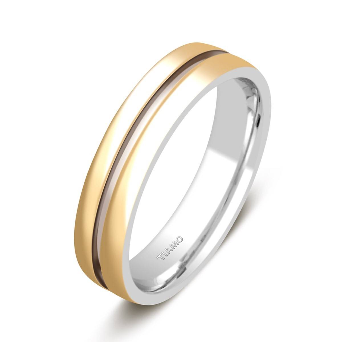 Обручальное кольцо из комбинированного золота TIAMO (000097)