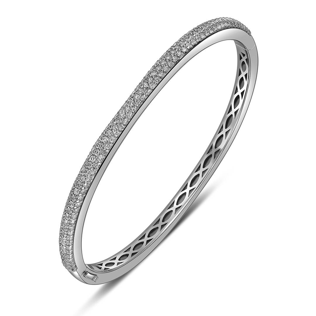 Браслет из белого золота с бриллиантами (063692)