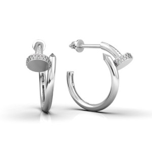Серьги из белого золота с бриллиантами (051125)