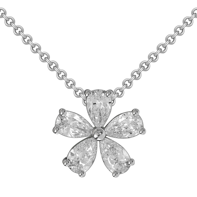 Колье из белого золота с бриллиантами 