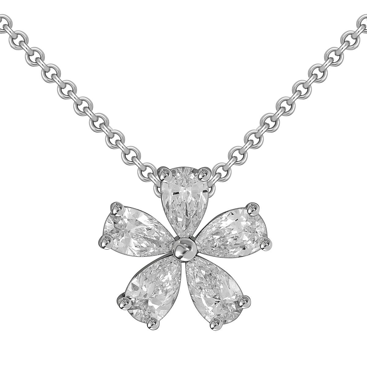 Колье из белого золота с бриллиантами 