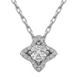 Колье из белого золота с бриллиантами (062826)