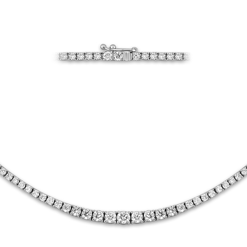 Колье из белого золота с бриллиантами (050791)