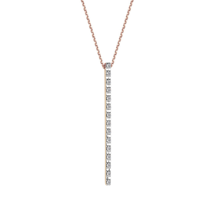 Колье из красного золота с бриллиантами (047136)