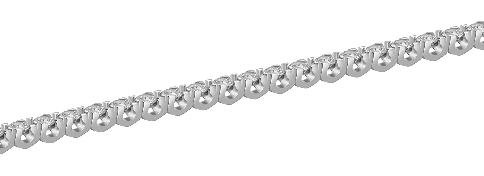 Браслет из белого золота с бриллиантами (052648)