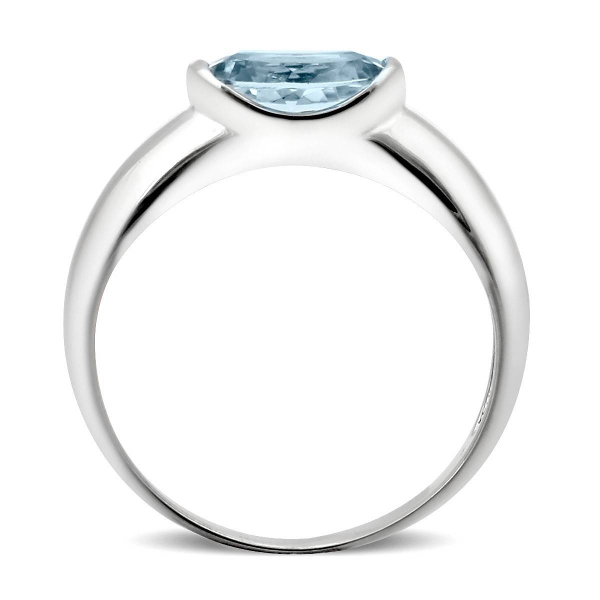 Кольцо из белого золота с топазом (028577)