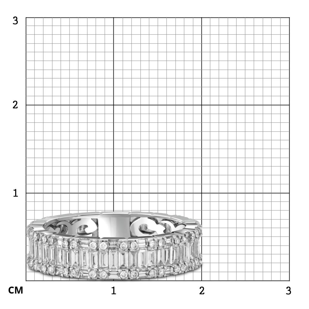Кольцо из белого золота с бриллиантами 