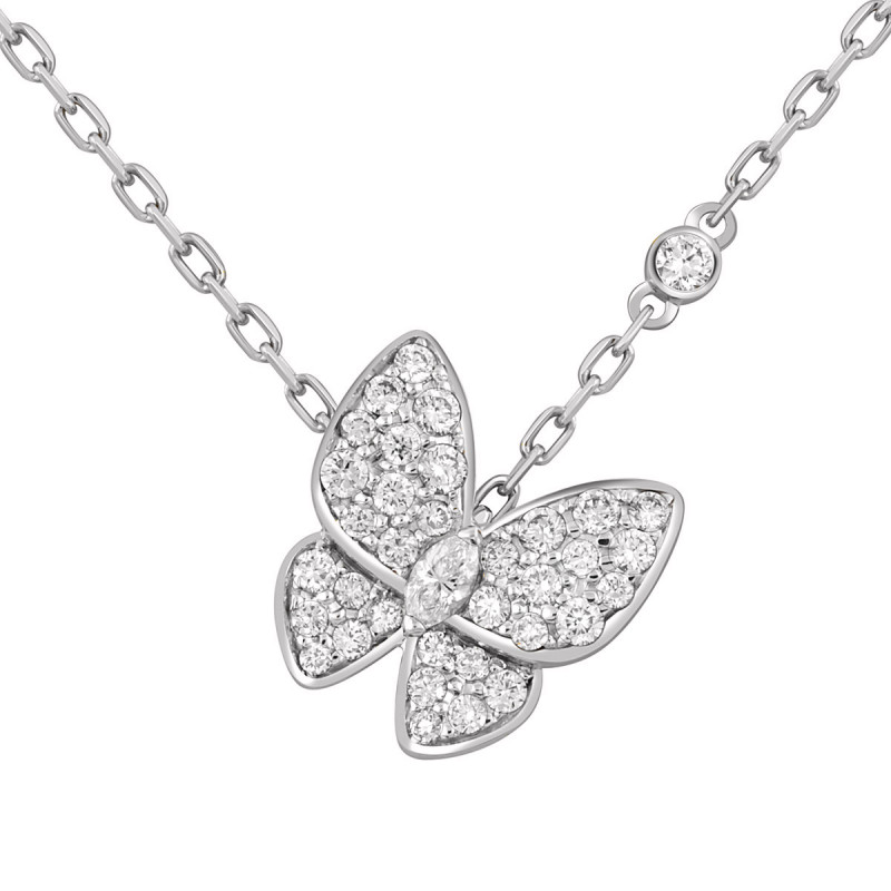 Колье из белого золота с бриллиантами 