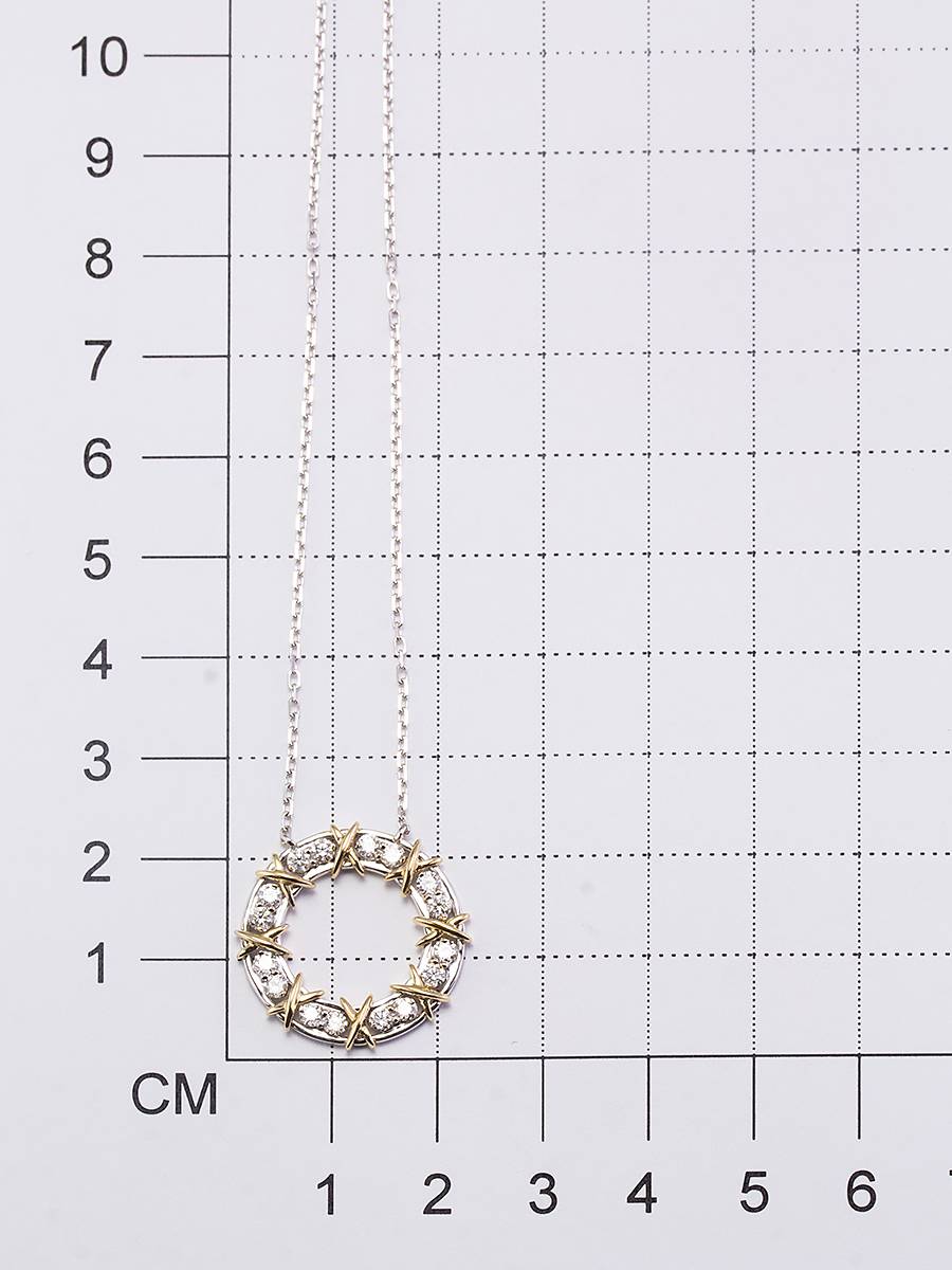 Колье из комбинированного золота с брилиантами (047210)