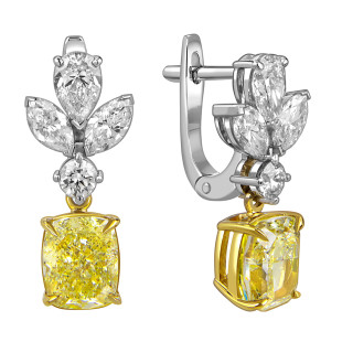Серьги из белого золота с бриллиантами (059681)